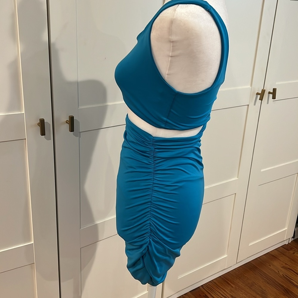 Bodycon turquoise color dress - Picture 3 of 3